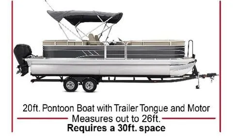 Pontoon boat storage size example