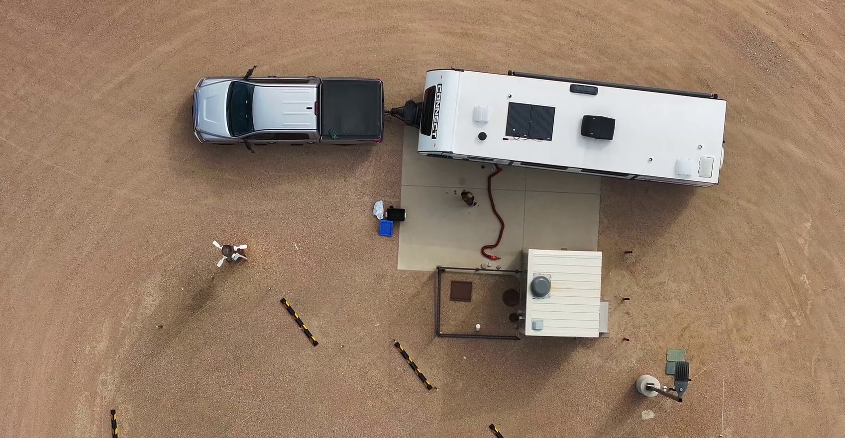 RV service area with dump station and water access